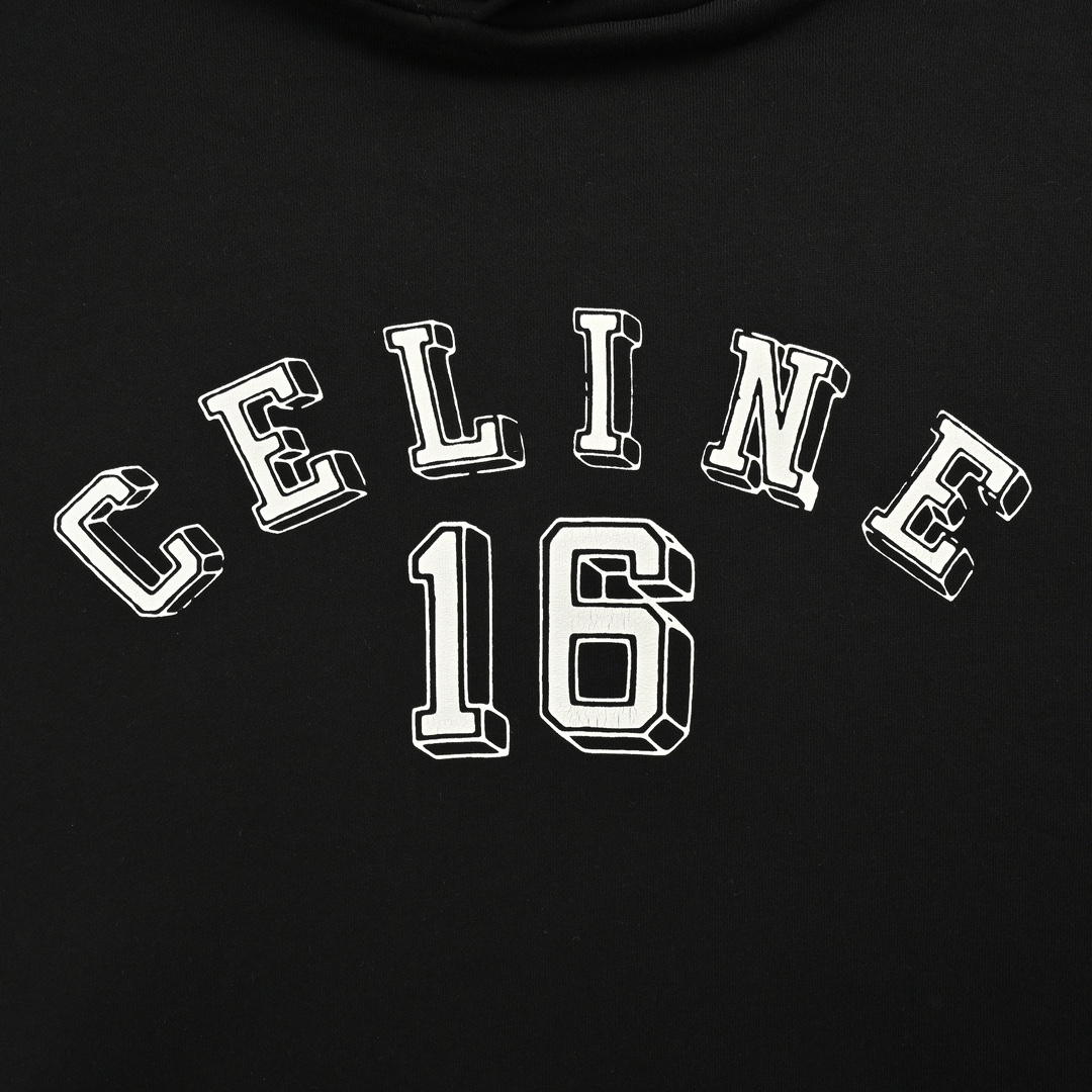 Celine/赛琳 24Fw 字母印花连帽卫衣