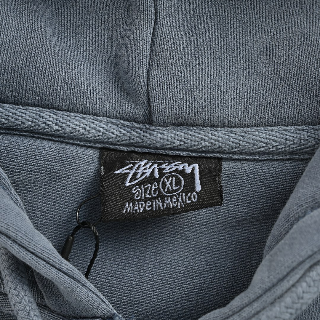 Stussy/斯图西 24Fw 黑八拉链连帽卫衣