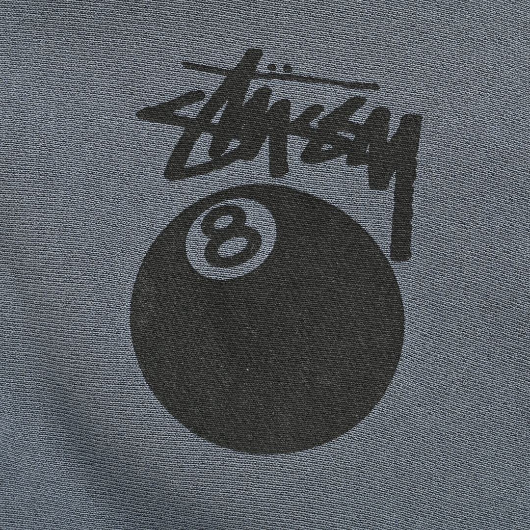 Stussy/斯图西 24Fw 黑八拉链连帽卫衣