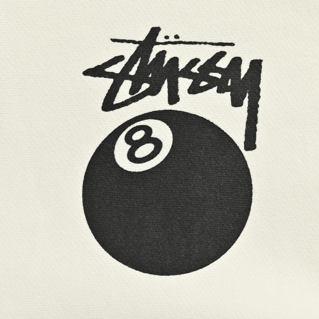 Stussy/斯图西 24Fw 黑八圆领卫衣