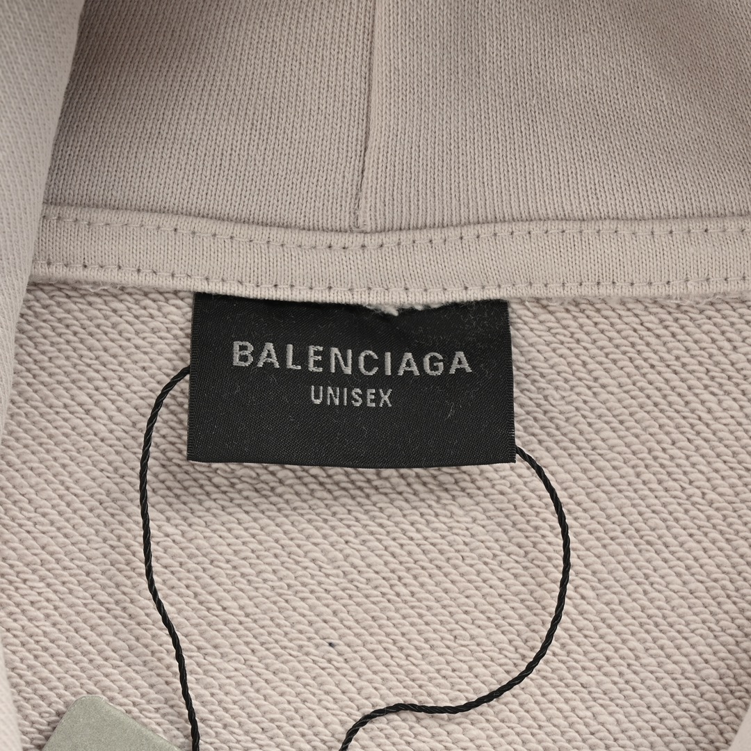 Balenciaga/巴黎世家 24Fw 无线信号字母印花连帽卫衣