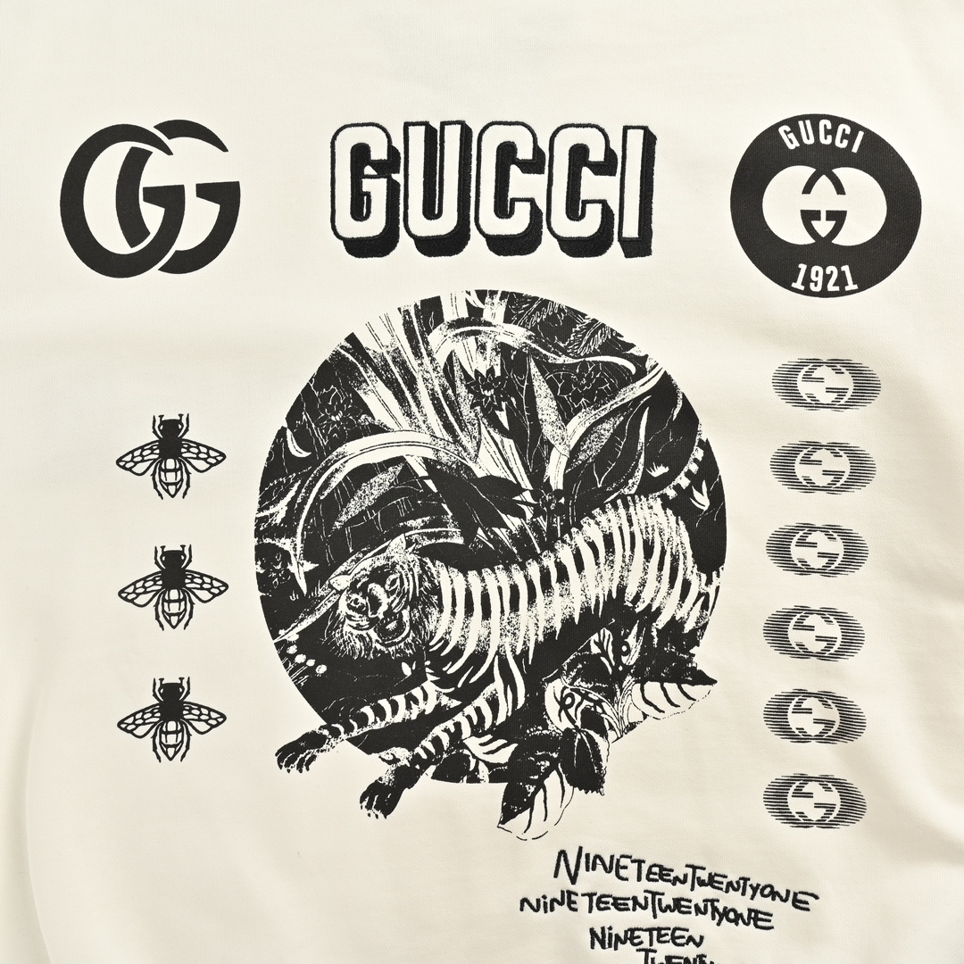 Gucci/古驰 23Fw 多标印花圆领卫衣