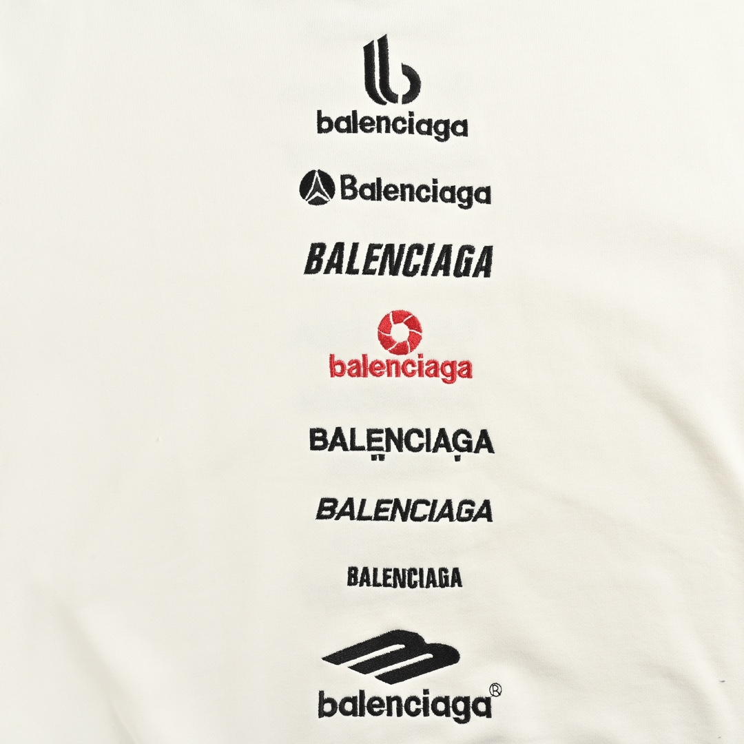 Balenciaga/巴黎世家 24Fw 多标字母刺绣圆领卫衣