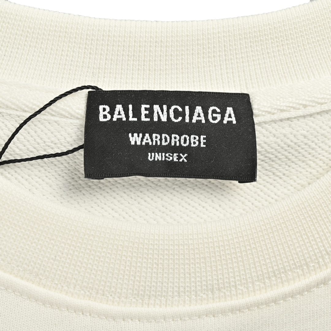 Balenciaga/巴黎世家 24Fw 多标字母刺绣圆领卫衣