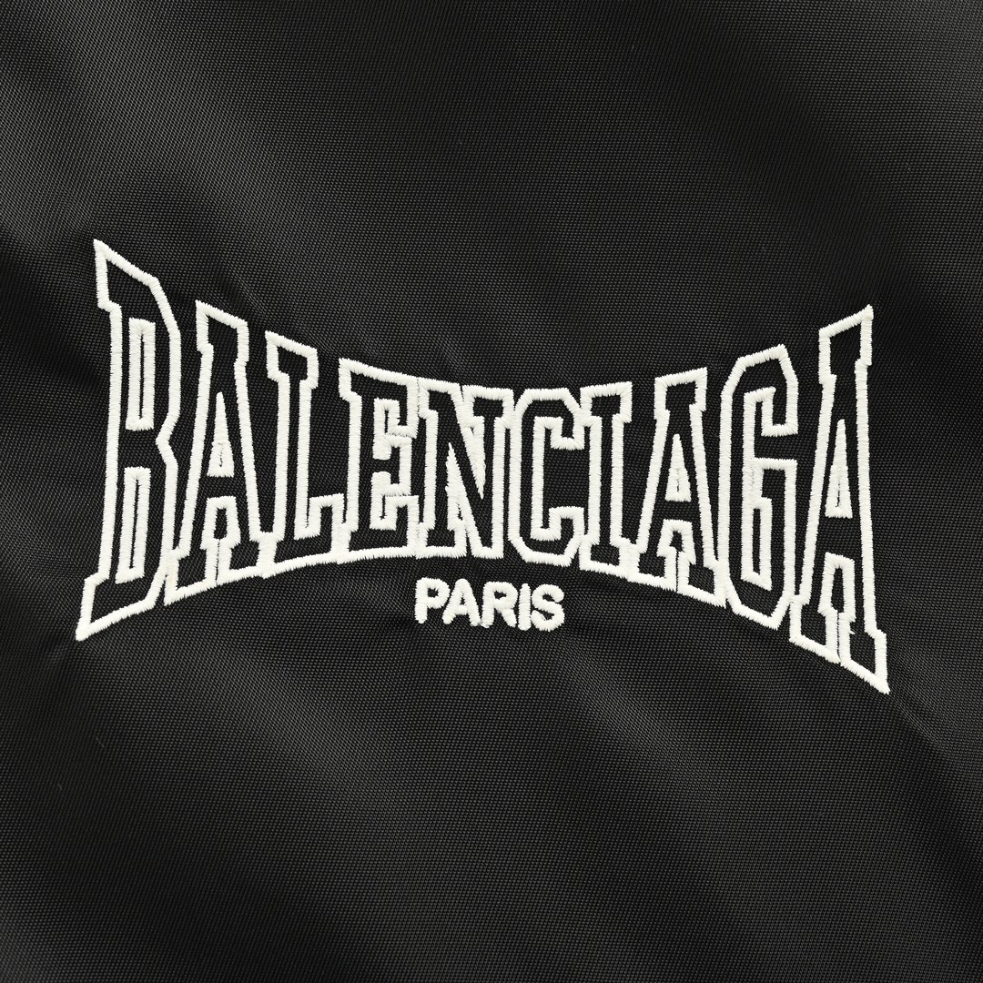 Balenciaga/巴黎世家24Fw Bomber弧形字母轻薄飞行棉服外套