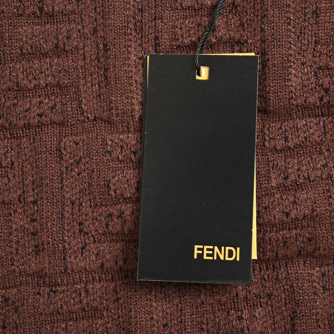 Fendi/芬迪 24Fw FF提花拉链毛衣外套