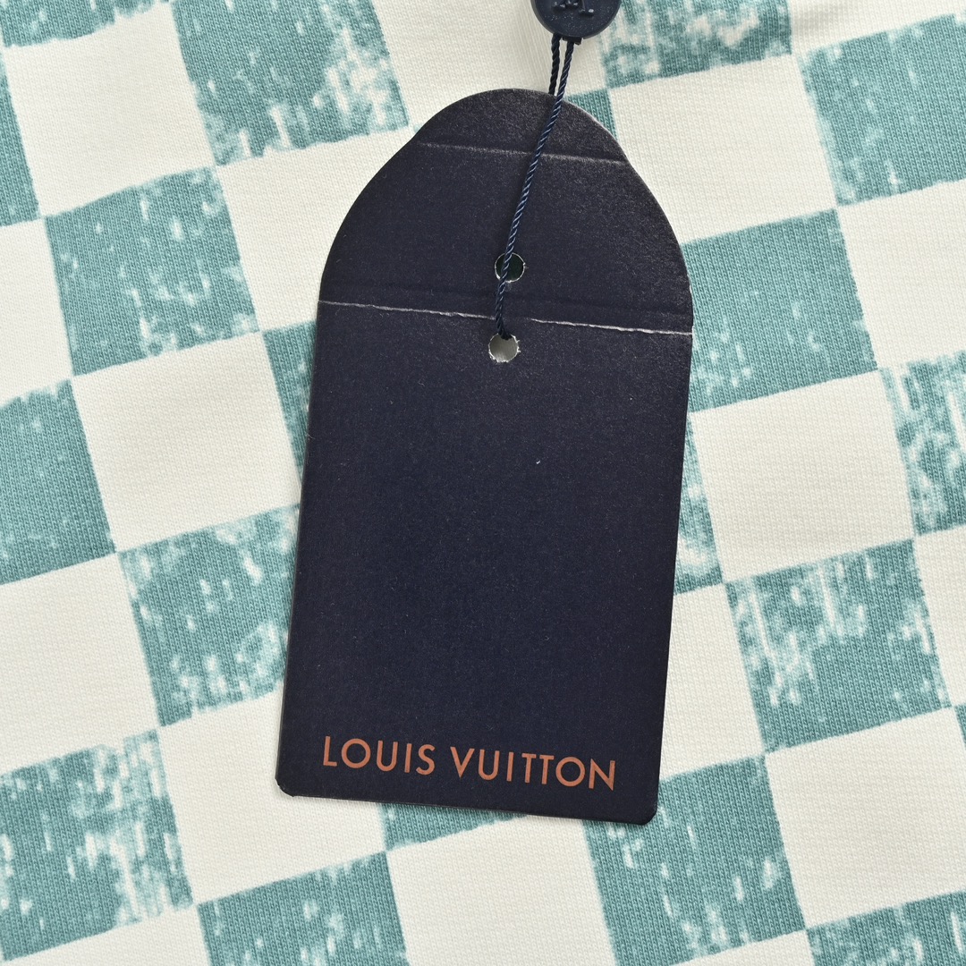 Louis Vuitton/路易威登 白绿棋盘格抓绒圆领卫衣