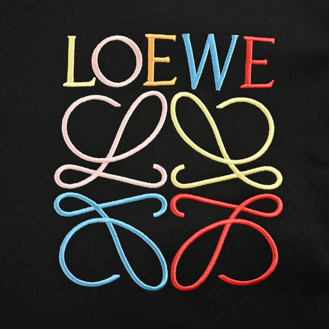 Loewe/罗意威 24Fw 彩虹刺绣logo圆领卫衣