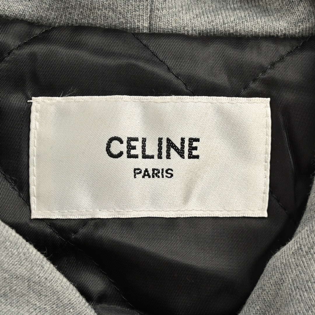 Celine/赛琳 24Fw 格纹羊绒连帽外套