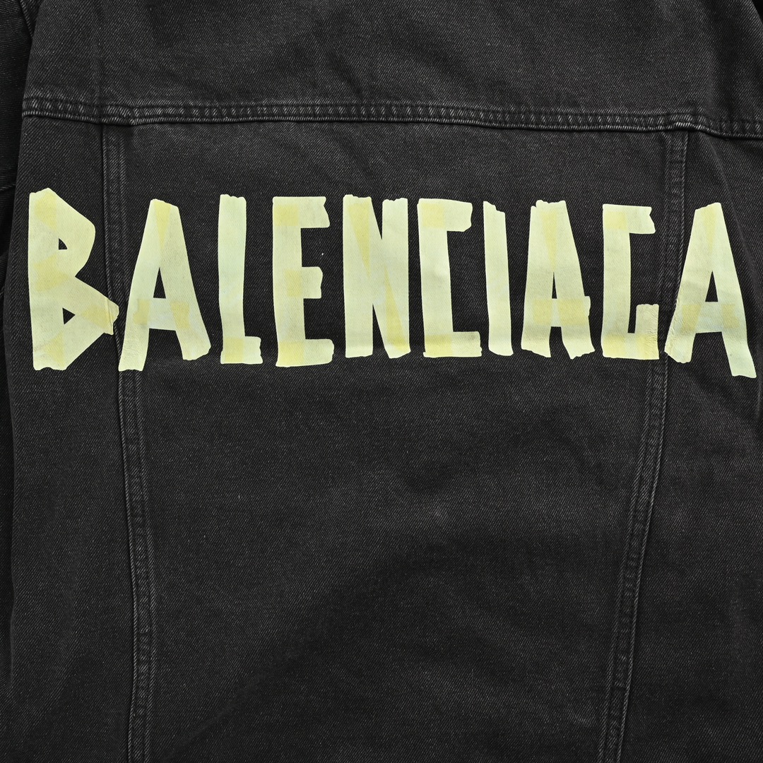 Balenciaga/巴黎世家 后背胶带水洗牛仔外套