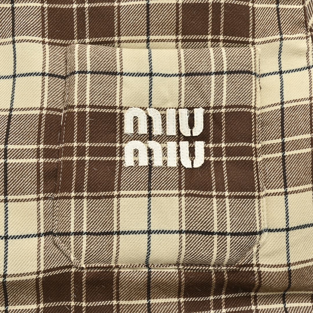 Miu Miu/繆繆 24Fw 小标格纹羽绒外套