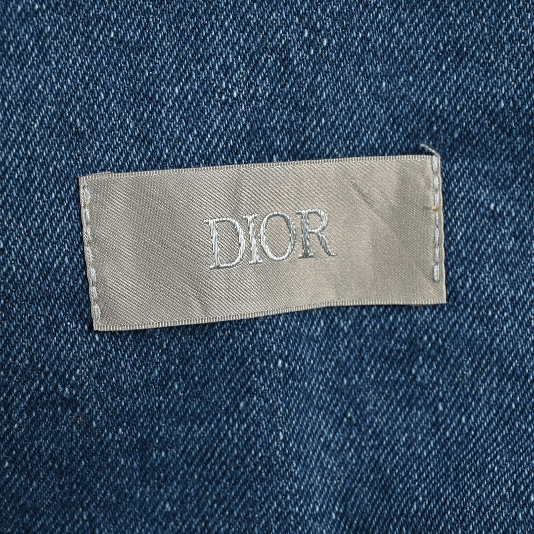 Dior/迪奥 24Fw 签名字母刺绣连帽牛仔外套