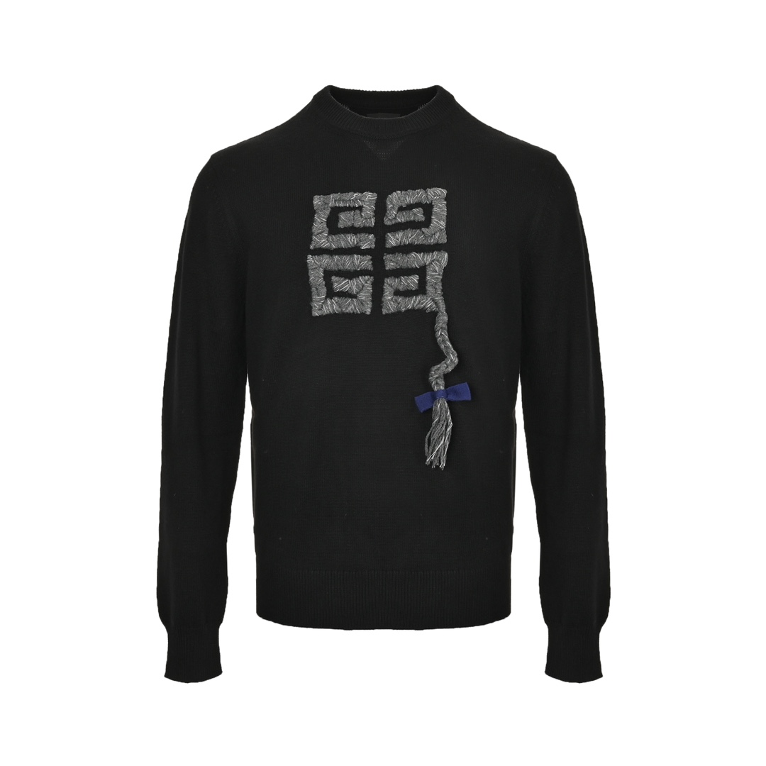 GIVENCHY/纪梵希 4G Logo编织绳绣圆领毛衣