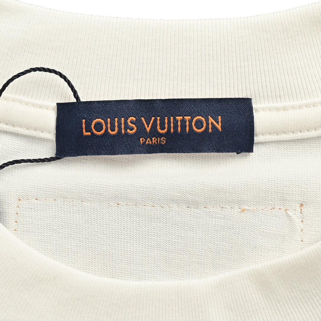 Louis Vuitton/路易威登 24ss 彩虹logo立体发泡印花短袖