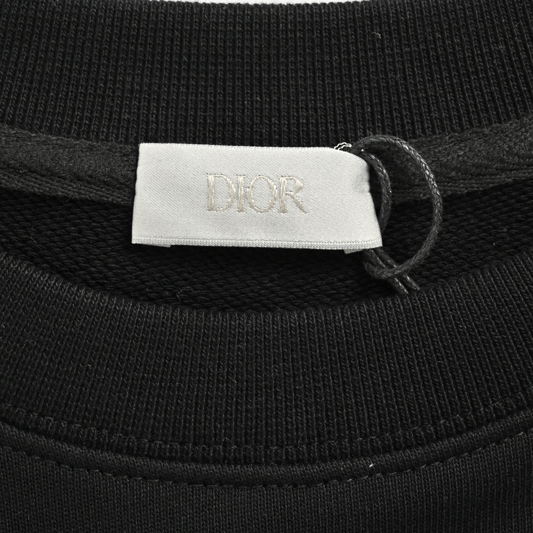 Dior/迪奥 24Fw 手绘涂鸦泼墨字母印花短圆领卫衣