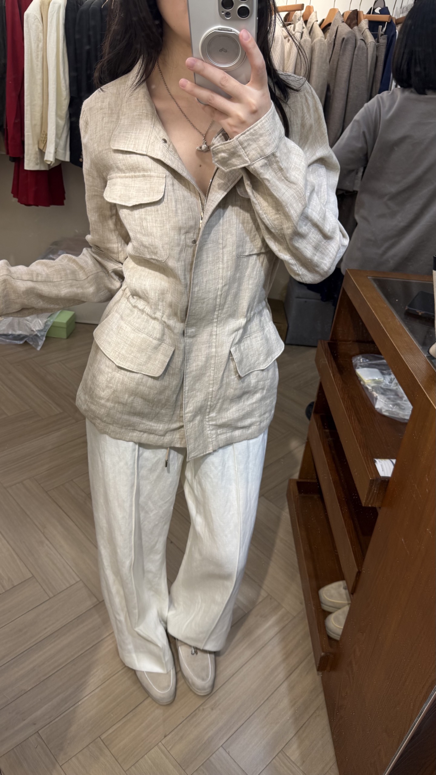 NO:830502,Linen Traveler Jacket Hot Selling Color Yarn-dyed Sand Classic White Sizes 36 38 40 Available in stock, jackets & coats,19860909亚麻旅行者外套 热卖主推色 色织沙色 经典白色 尺码36 38 40 现货发售,,jackets & coats,,Women's clothing
