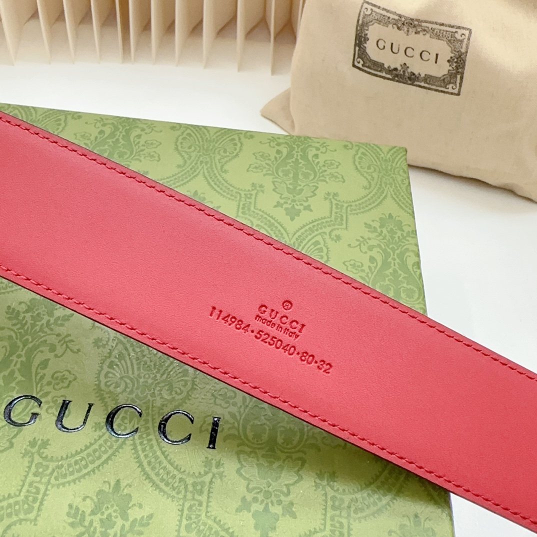 GUCCI高版本原厂皮料扣宽4.0cm长度75.80.85.90.95.100.105.110欧钢五金扣