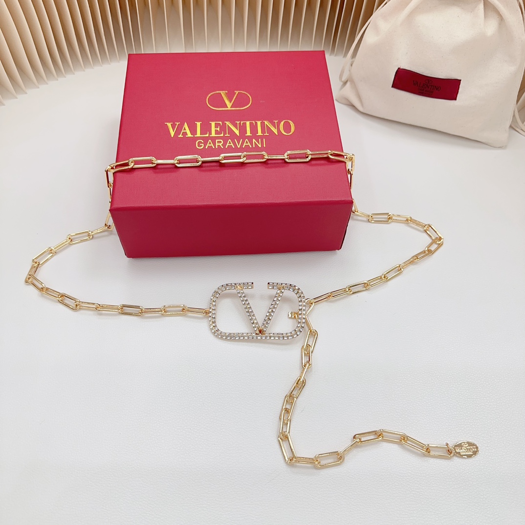 .0cm华伦天奴Valentino对版官网新款纯铜腰链