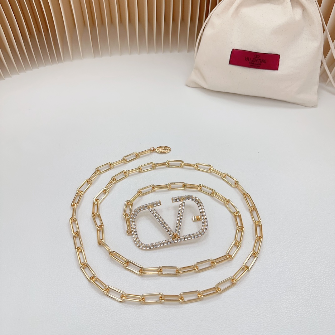 .0cm华伦天奴Valentino对版官网新款纯铜腰链