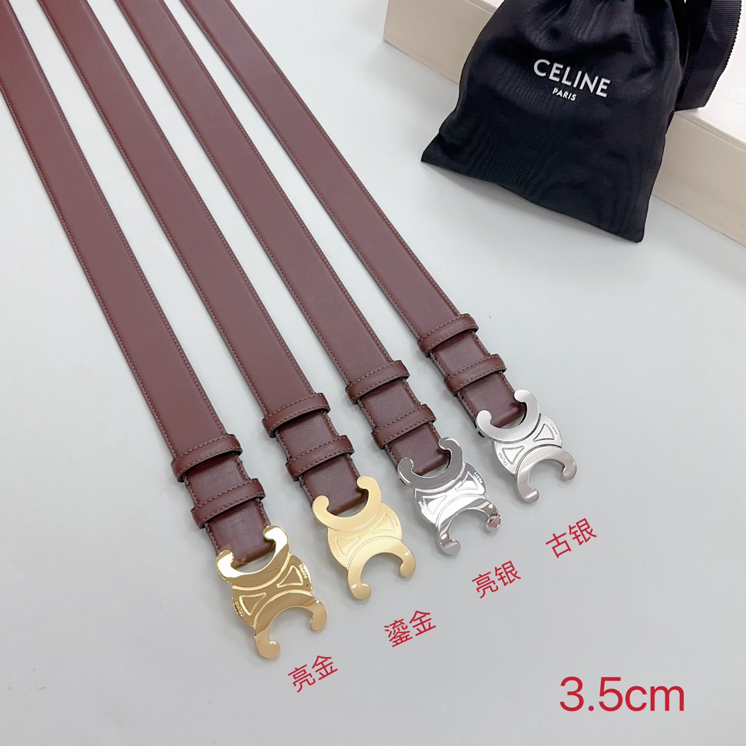 💥💥💥3.5cm 塞琳官网新款，双面头层牛皮皮料，长度：.75.80.85.90.95.100.105.