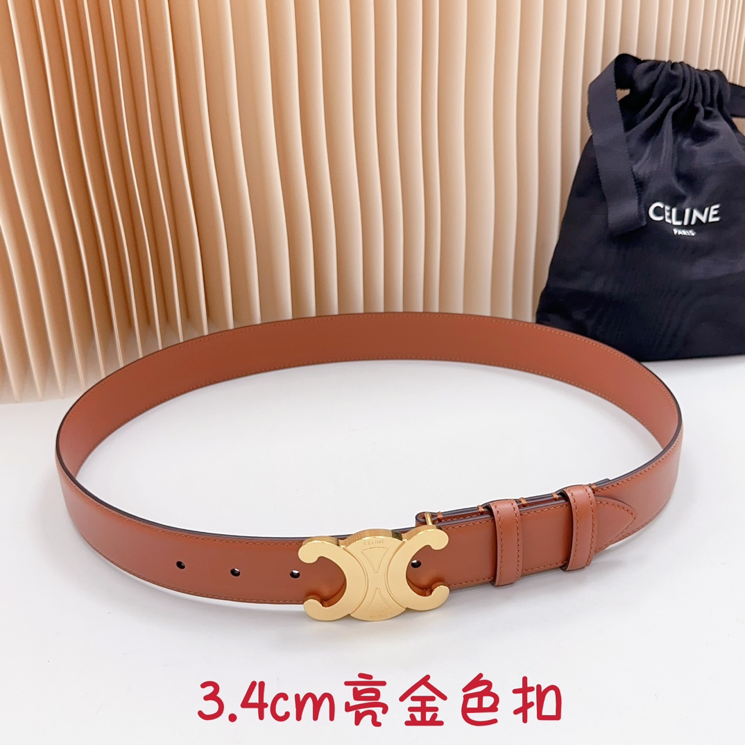 “Selene Official Network Classic Zeline Belt Purchase with Double-Headed Oxen Leather”