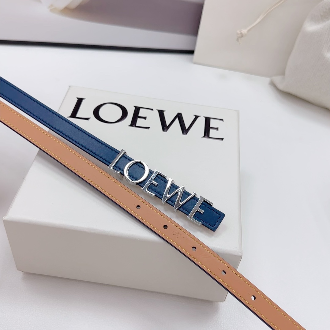 .5cm罗意威新款光滑牛皮革腰带以金属LOEWE品牌标志长度75.80.85.90.95.100欧