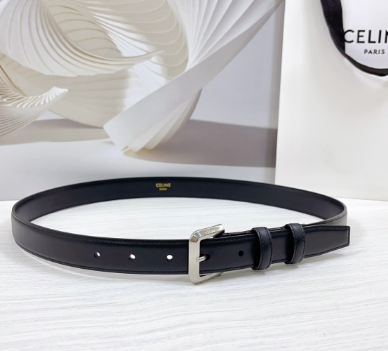 Celine 2.5cm Double-Sided Leather Belt with Brass Hardware - Various Sizes 1 Celine 2.5cm Double-Sided Leather Belt with Brass Hardware - Various Sizes