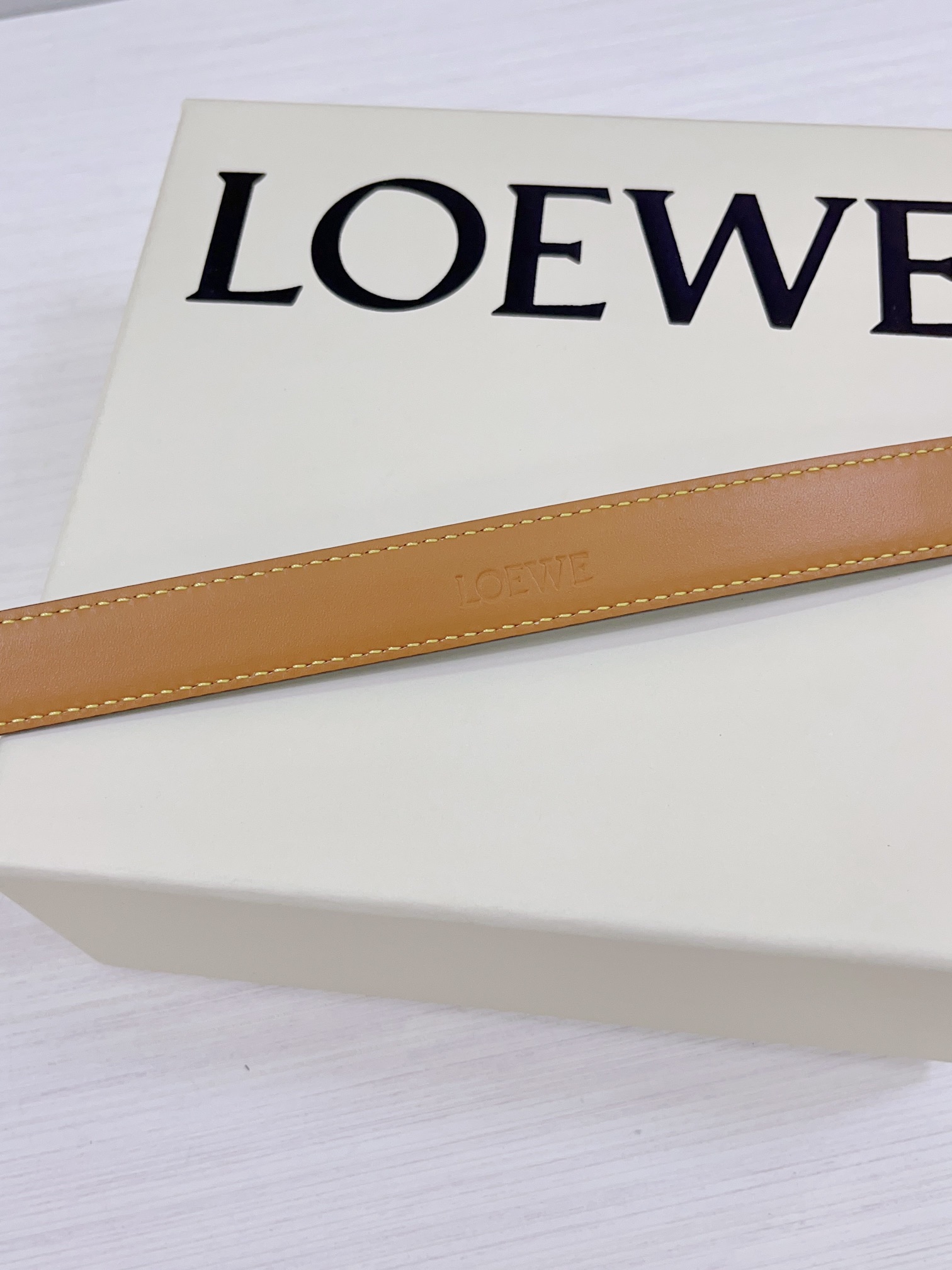 .0cm罗意威LOEWE腰带双面头层牛皮皮料长度.75.80.85.90.95.100欧铜五金扣原版开模