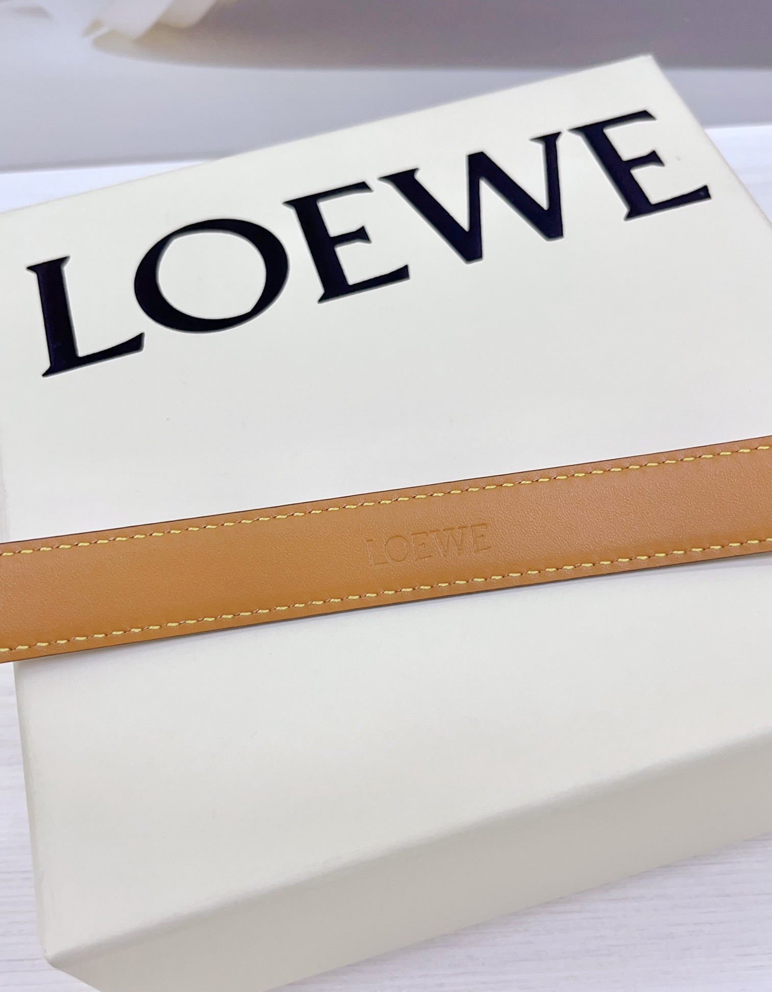 .0cm罗意威LOEWE腰带双面头层牛皮皮料长度.75.80.85.90.95.100欧铜五金扣原版开模