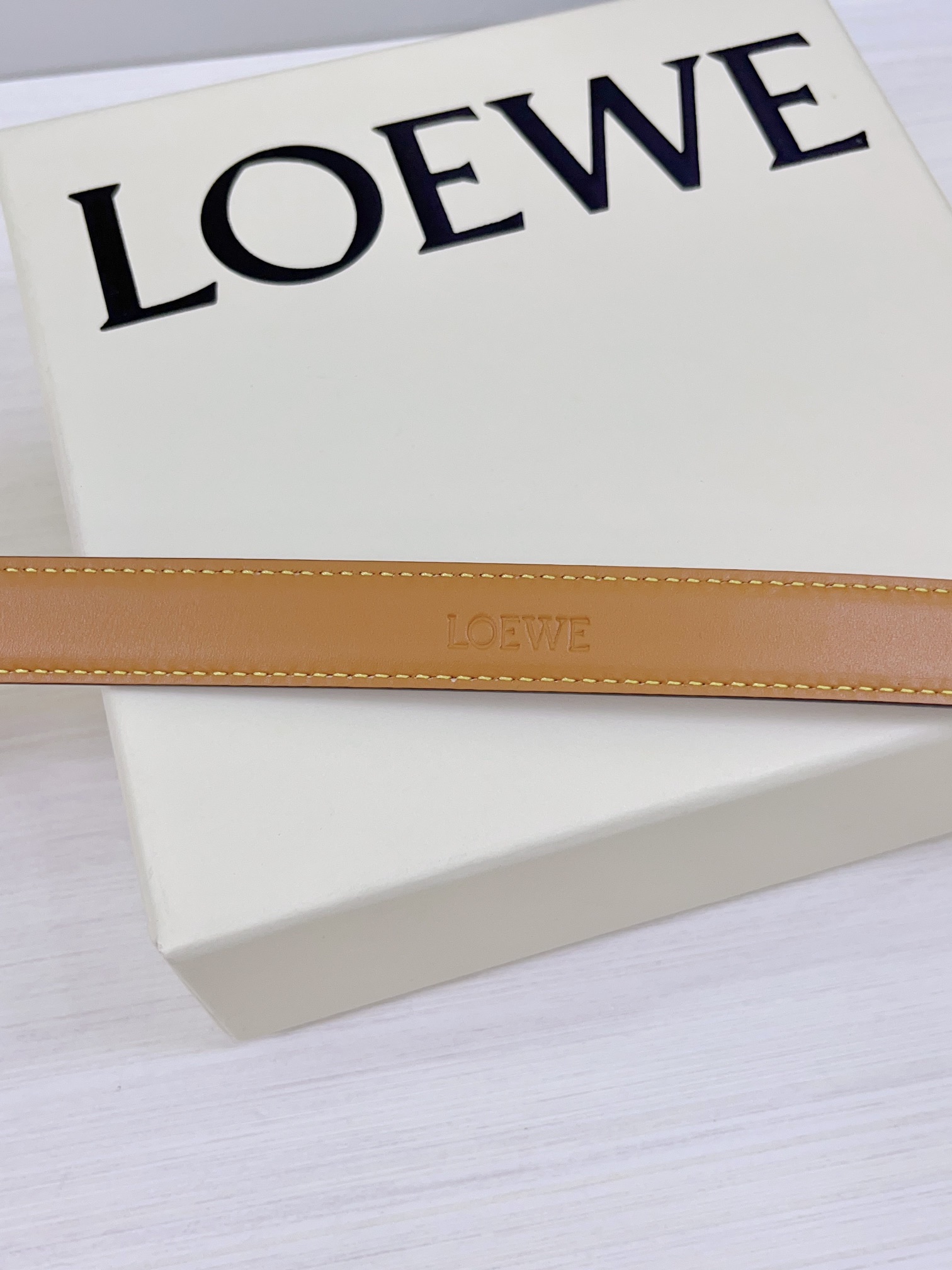 .0cm罗意威LOEWE腰带双面头层牛皮皮料长度.75.80.85.90.95.100欧铜五金扣原版开模