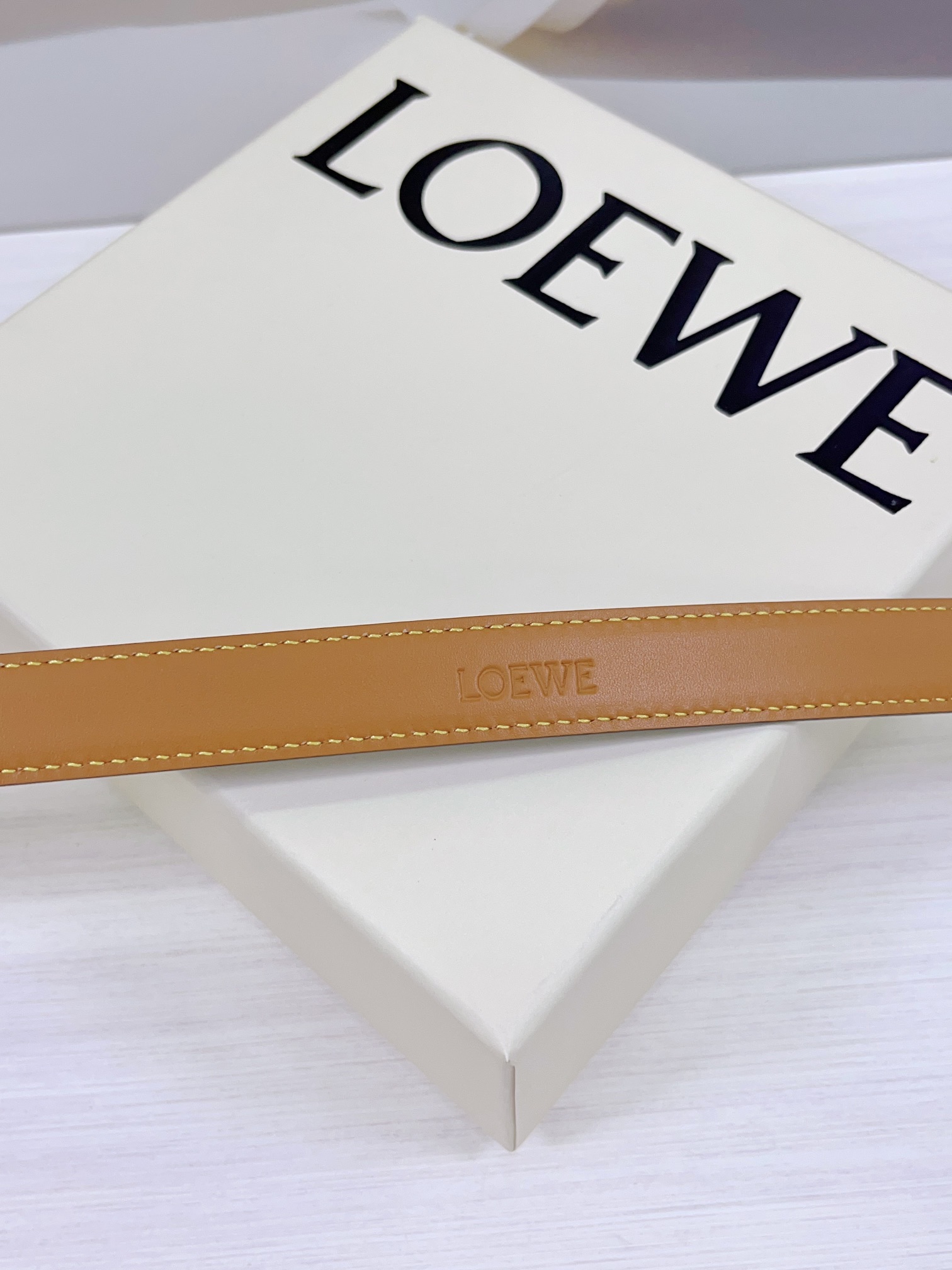 .0cm罗意威LOEWE腰带双面头层牛皮皮料长度.75.80.85.90.95.100欧铜五金扣原版开模