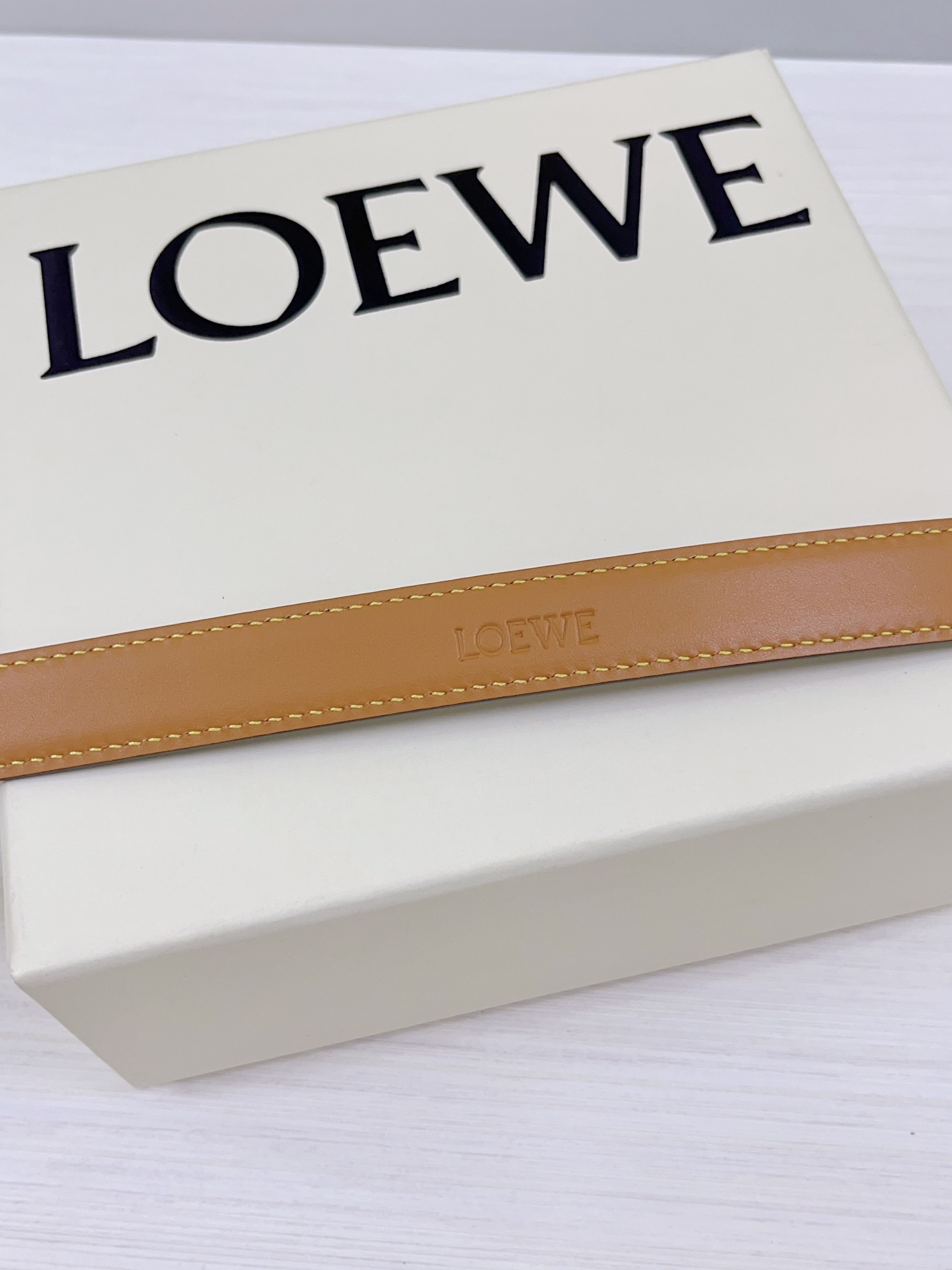 .0cm罗意威LOEWE腰带双面头层牛皮皮料长度.75.80.85.90.95.100欧铜五金扣原版开模