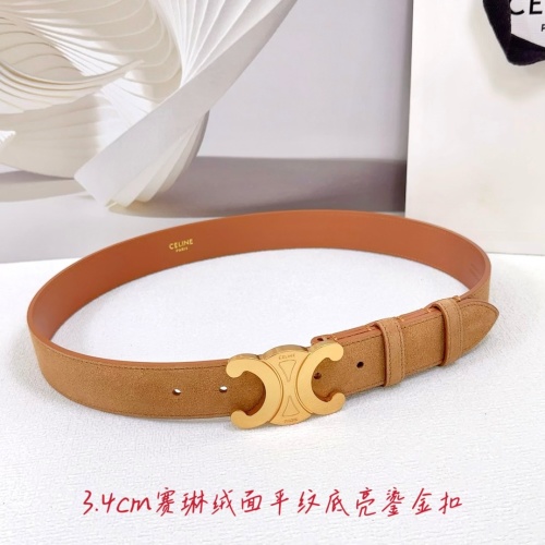 Celine Suede Flat Grain Leather Belt with Double-Sided First Layer Cowhide 1 Celine Suede Flat Grain Leather Belt with Double-Sided First Layer Cowhide