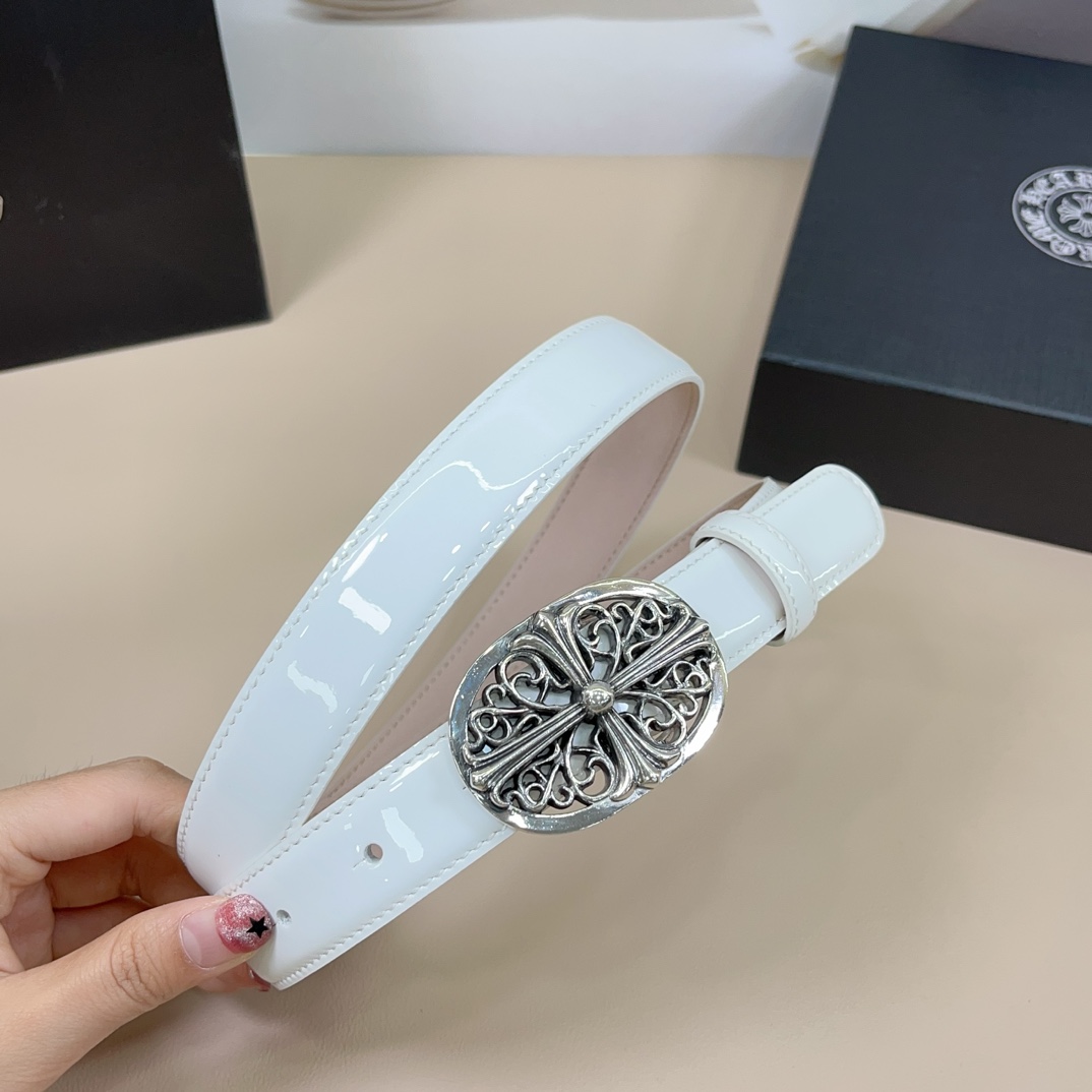 克罗心mini版腰带可拆卸款原版小牛皮搭配经典Logo纯铜镀银S925五金自然做旧宽度2.5cm
