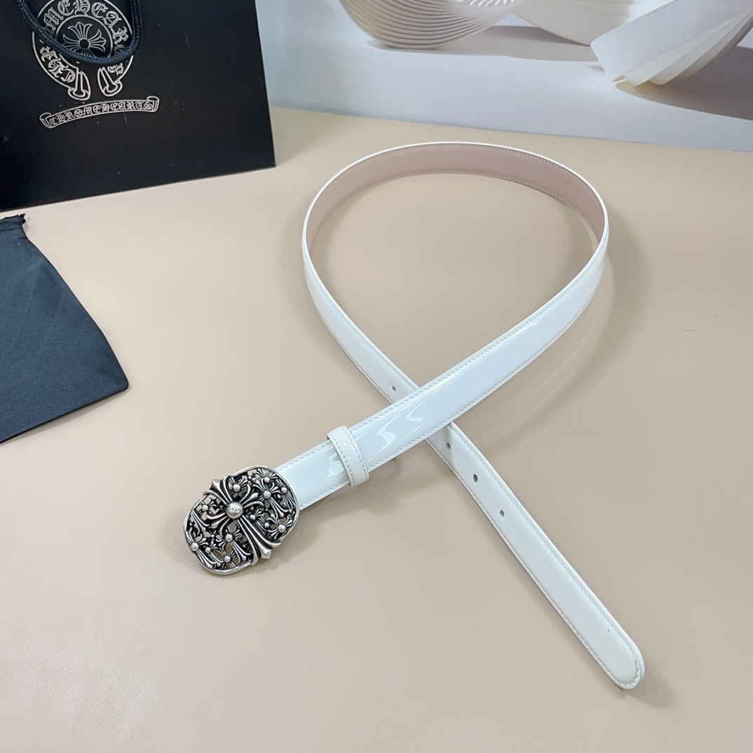 克罗心mini版腰带可拆卸款原版小牛皮搭配经典Logo纯铜镀银S925五金自然做旧宽度2.5cm