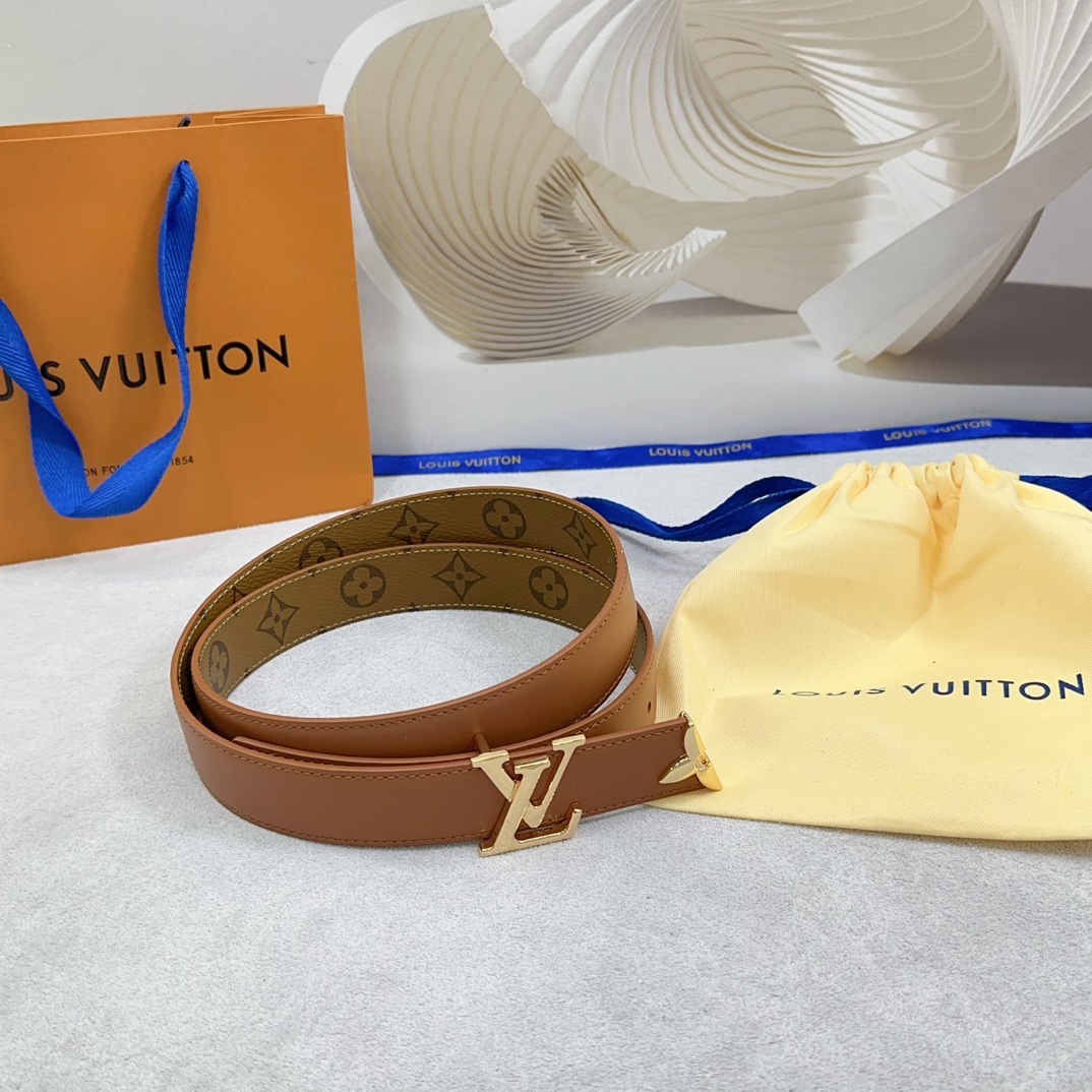 LV Style Leather Women's Belts Lookbook Reference image 2