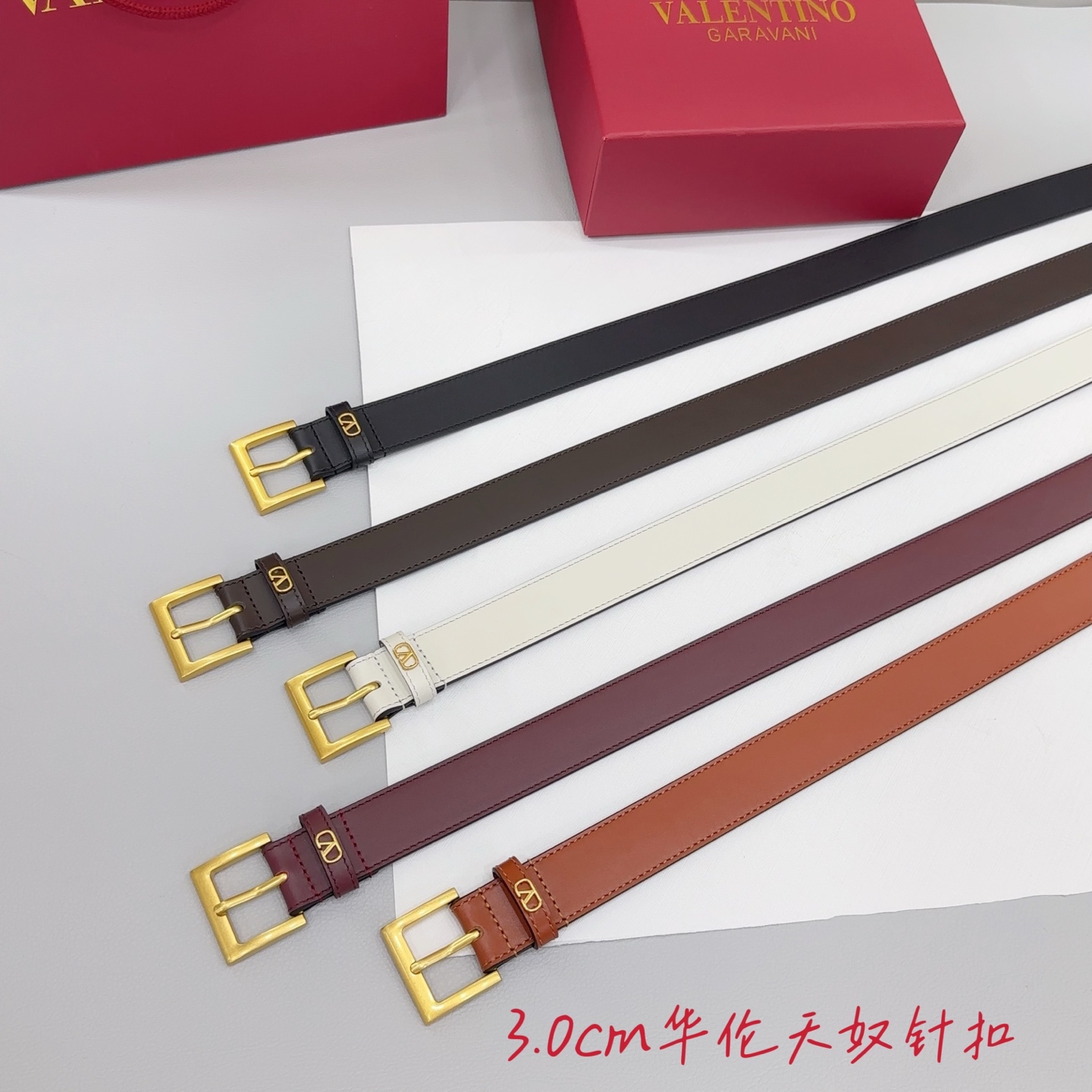 💥💥💥3.0cm华伦天奴腰带，双面头层牛皮，长度：.75.80.85.9095.100.105欧，五金针