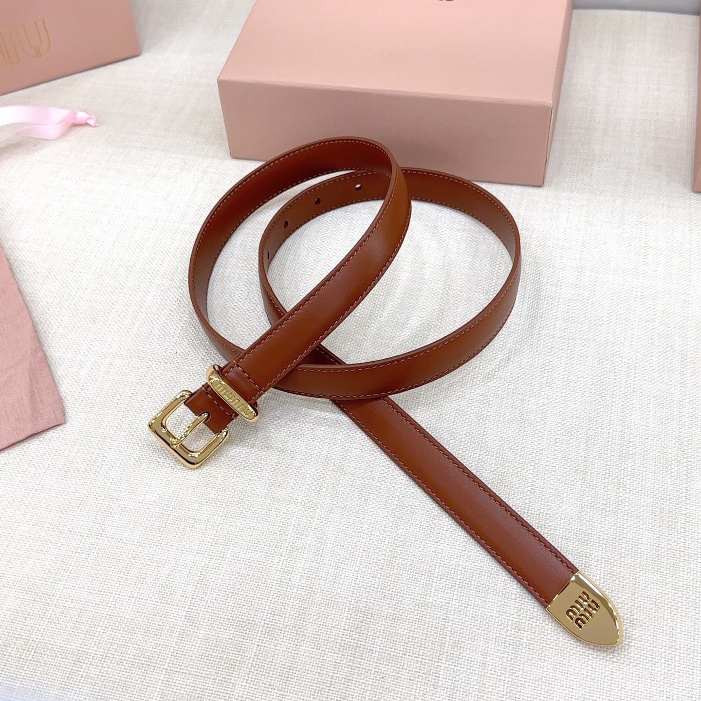 💥💥💥2.0cm 缪缪腰带，双面头层牛皮，长度：75.80.85.90.95.100.105.欧，铜五金