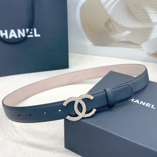 Chanel 3.0cm Reversible Leather Belt with CC Buckle, Sizes 75-100 1 Chanel 3.0cm Reversible Leather Belt with CC Buckle, Sizes 75-100