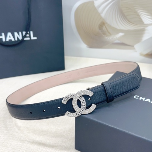 Chanel Women's Belt 3.0cm Double-Sided Leather with CC Buckle, Various Sizes