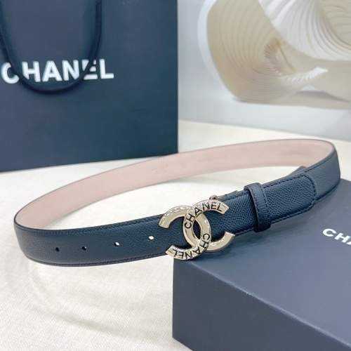 Chanel Women's Leather Belt with CC Buckle - Stylish & Versatile