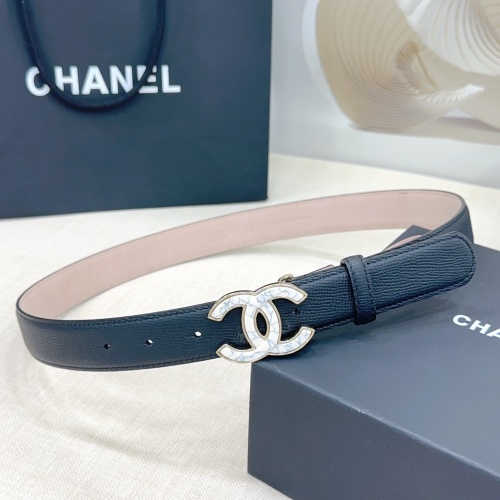 Classic Chanel Belt with Iconic CC Buckle - Genuine Leather, 3.0cm Width 1 Classic Chanel Belt with Iconic CC Buckle - Genuine Leather, 3.0cm Width