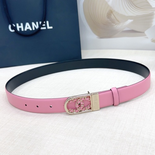 Chanel Reversible Leather Belt 3.0cm with Iconic CC Logo Buckle 1 Chanel Reversible Leather Belt 3.0cm with Iconic CC Logo Buckle