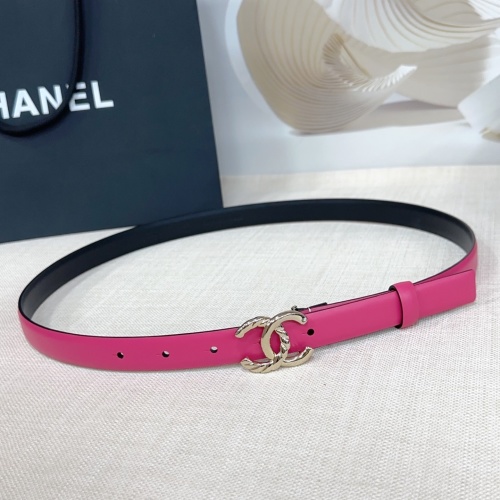 Chanel Belt 2.0cm Double-Sided Leather with CC Buckle,Hot Pink,75-100cm 1 Chanel Belt 2.0cm Double-Sided Leather with CC Buckle,Hot Pink,75-100cm
