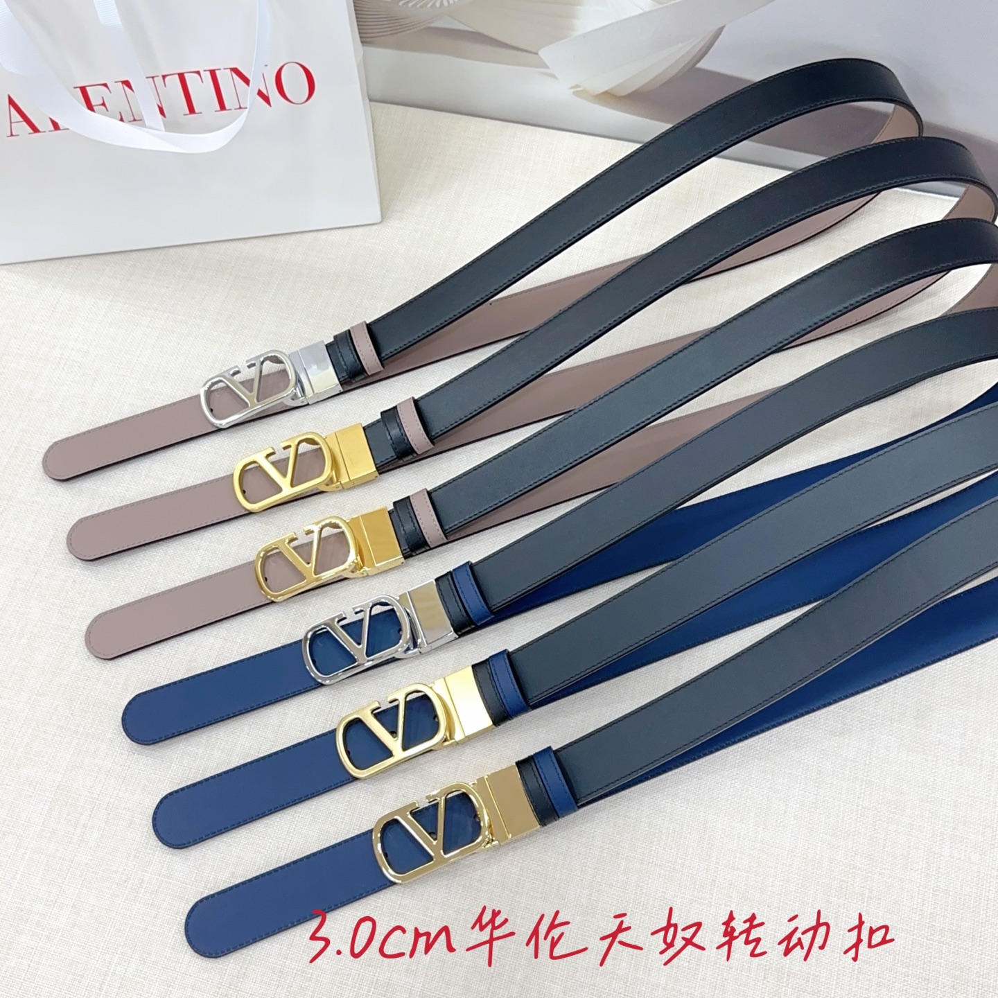 💥💥💥3.0cm华伦腰带，双面头层牛皮，长度：75.80.85.90.95.100.105.110欧，铜