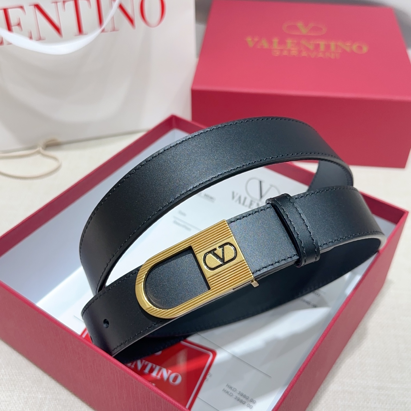 💥💥💥3.0cm华伦天奴腰带，双面头层牛皮，长度：75.80.85.90.95.100.105欧，铜五金