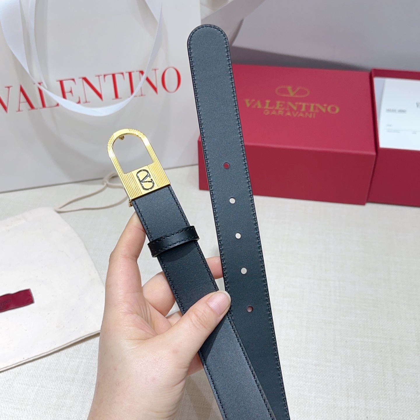 💥💥💥3.0cm华伦天奴腰带，双面头层牛皮，长度：75.80.85.90.95.100.105欧，铜五金