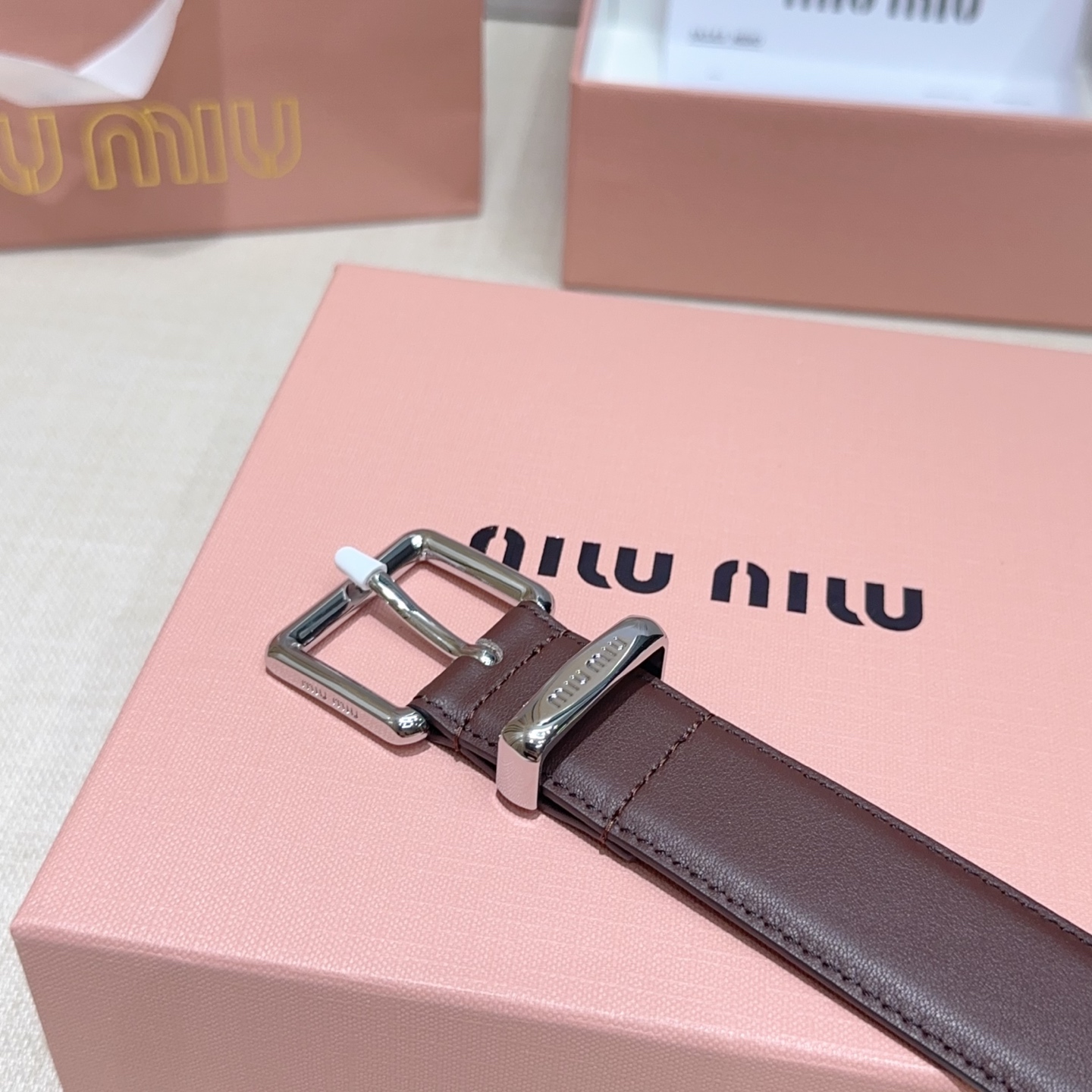 💥💥💥3.0cm缪缪miu min腰带，双面头层牛皮，长度：75.80.85.90.95.100.105