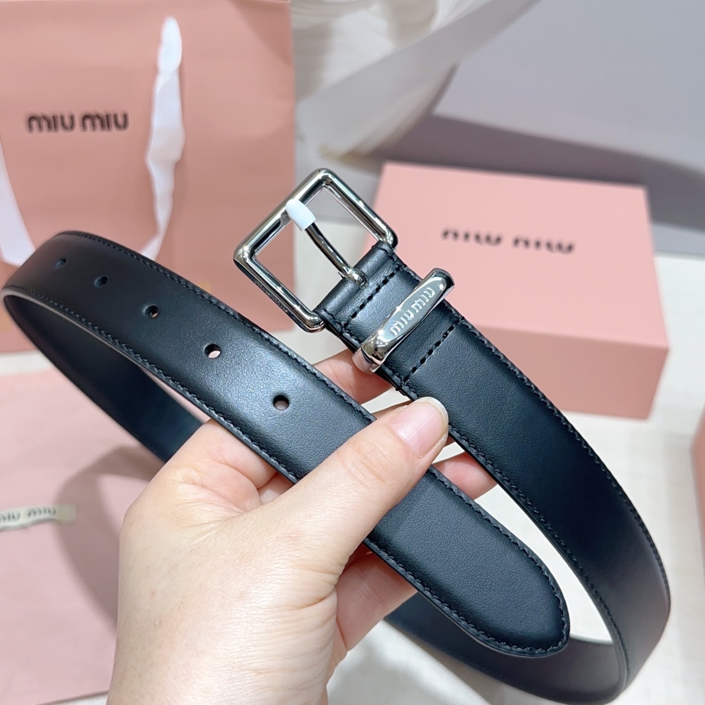 💥💥💥3.0cm缪缪miu min腰带，双面头层牛皮，长度：75.80.85.90.95.100.105