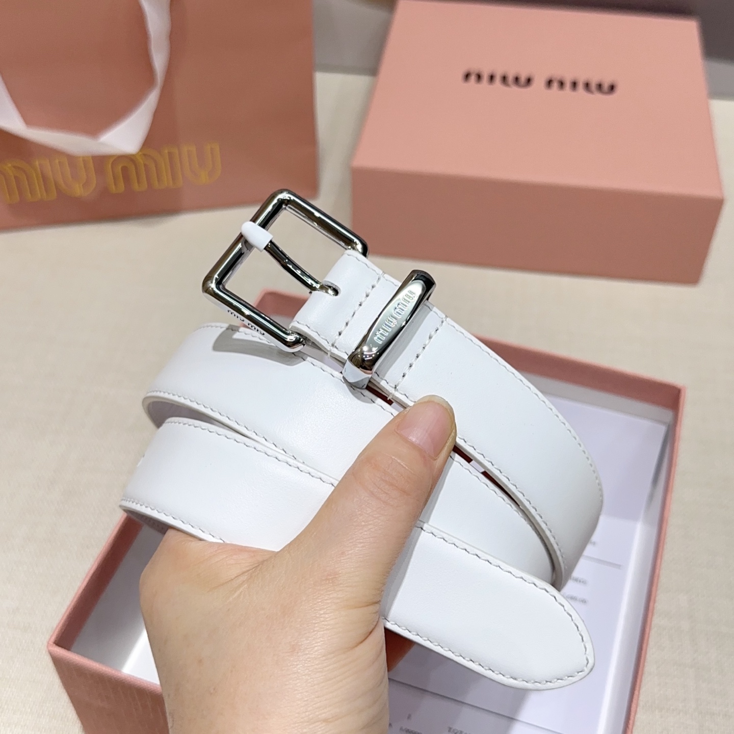 💥💥💥3.0cm缪缪miu min腰带，双面头层牛皮，长度：75.80.85.90.95.100.105